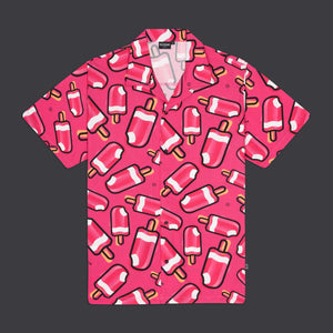 MAMBO Pattern alla Fragola Bowling Shirt
