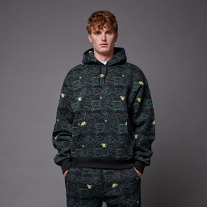 AoT Pattern Hoodie Black