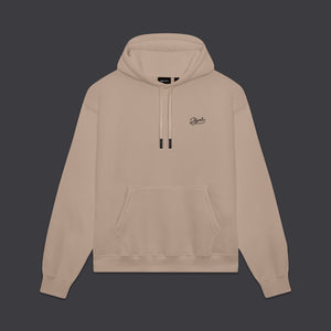 Signature Embroidery Hoodie Sand Beige