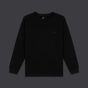 Signature Embroidery Crewneck Black