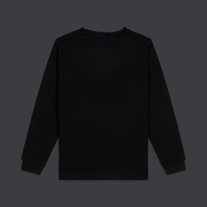 Signature Embroidery Crewneck Black