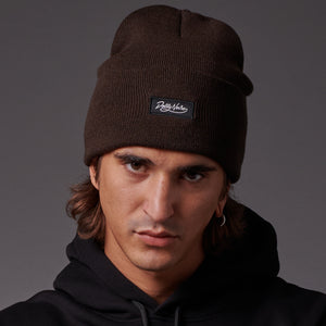 Dolly Noire Label Beanie Brown