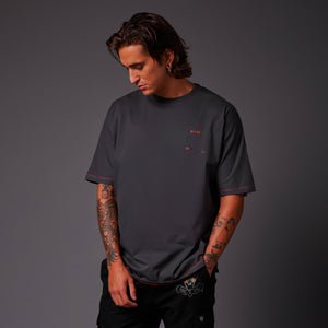 Cerberus Over Kimono Tee Grey