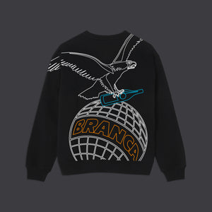 Outline Eagle Crewneck Black
