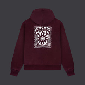 DLYNR Stamp Zip Hoodie Prune