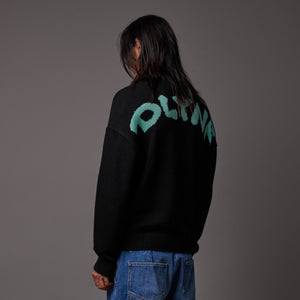 Puff Dragon Sweater Black