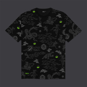 Yokai Pattern Tee Black