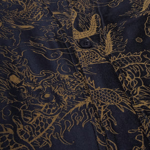 Chinese Dragon Pattern Kimono Shirt Navy