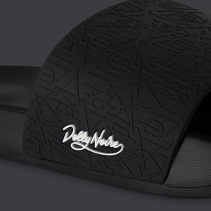 3D Monogram Slippers Black