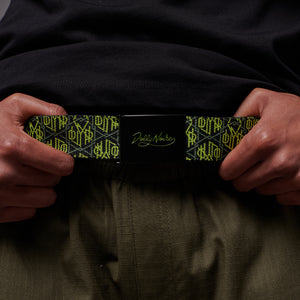 Monogram Clip Belt Bright Lime