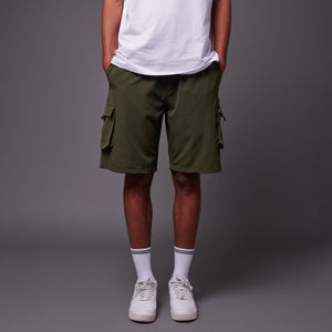 Techno Cargo Shorts Forest Night