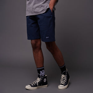 Seersucker Jogger Shorts Blue