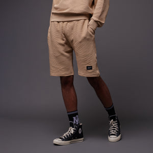 Ottoman Jogger Shorts Sand Beige
