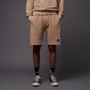 Ottoman Jogger Shorts Sand Beige