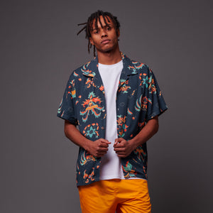 Traditional Batik Bowling Shirt