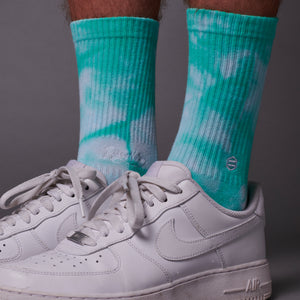 Acid Wash Socks Turquoise