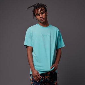 Acid Wash Tee Turquoise