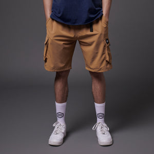 Techno Cargo Shorts Beige