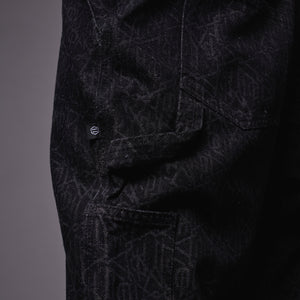 Monogram Laser Carpenter Pants Black