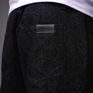 Monogram Laser Carpenter Pants Black