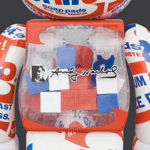 BEARBRICK 400% ANDY WARHOL BRILLO 2022 2-PACK