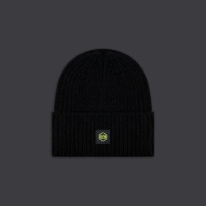 Logo Label Beanie Black/Yellow