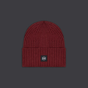 Logo Label Beanie Bordeaux