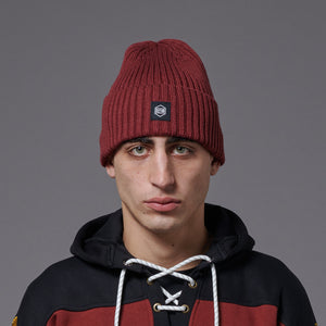 Logo Label Beanie Bordeaux