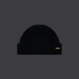 Metal Logo Sailor Beanie Black