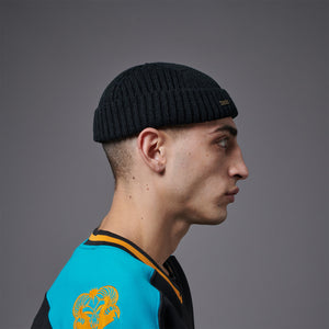 Metal Logo Sailor Beanie Black
