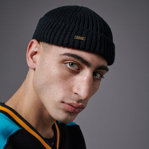Metal Logo Sailor Beanie Black