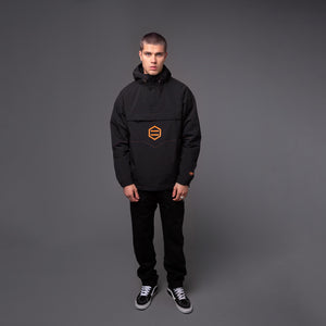 Anorak Jacket Black & Orange