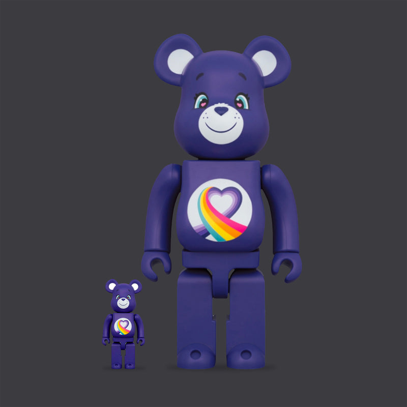 Bearbrick 100% 400% Care Bears Rainbow Heart Bear