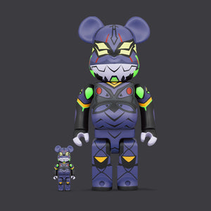 Bearbrick 400% Evangelion Eva-13 New Paint 2-Pack