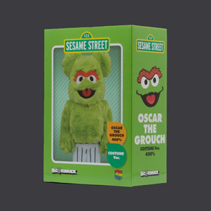 BEARBRICK 400% SESAME STREET OSCAR THE GROUCH COSTUME VERSION