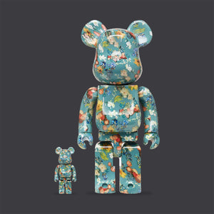 BEARBRICK 100% 400%  FLORAL PATTERN 50TH ANNIVERSARY DESIGN VAN GOGH MUSEUM