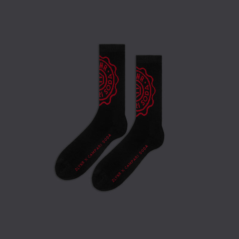 DLYNR / Campari Soda Jacquard Socks Bla