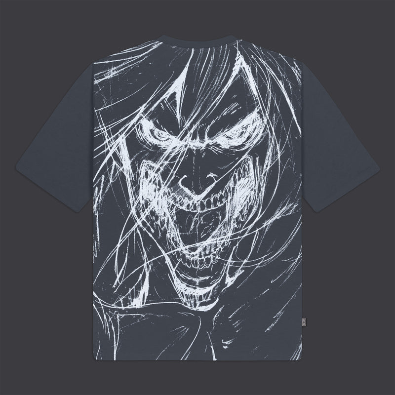 Attack Titan Sketch Over Tee Grey