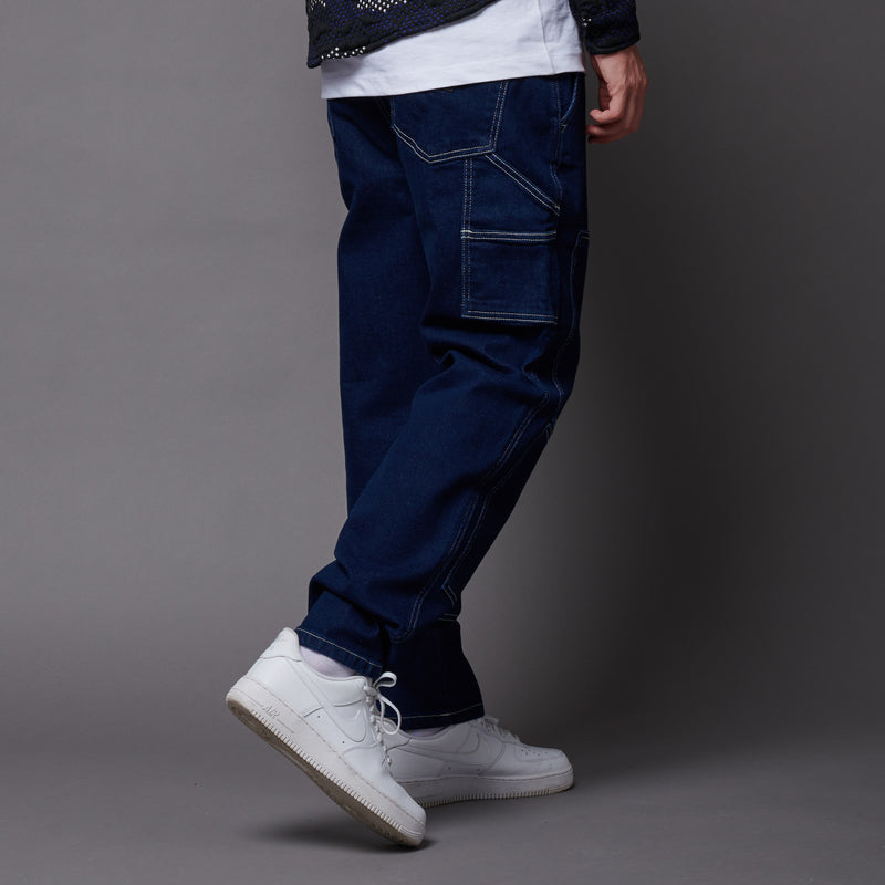 Denim Carpenter Pants Raw Blue Indigo
