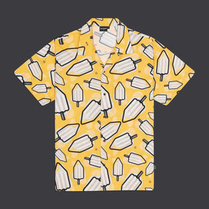 MAMBO Pattern al Limone Bowling Shirt