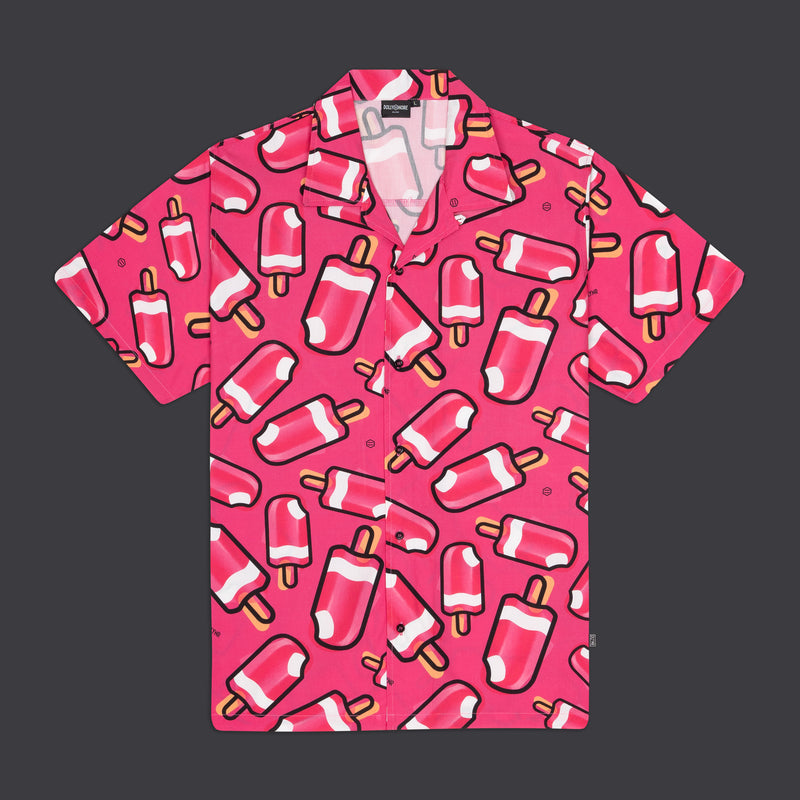 MAMBO Pattern alla Fragola Bowling Shirt