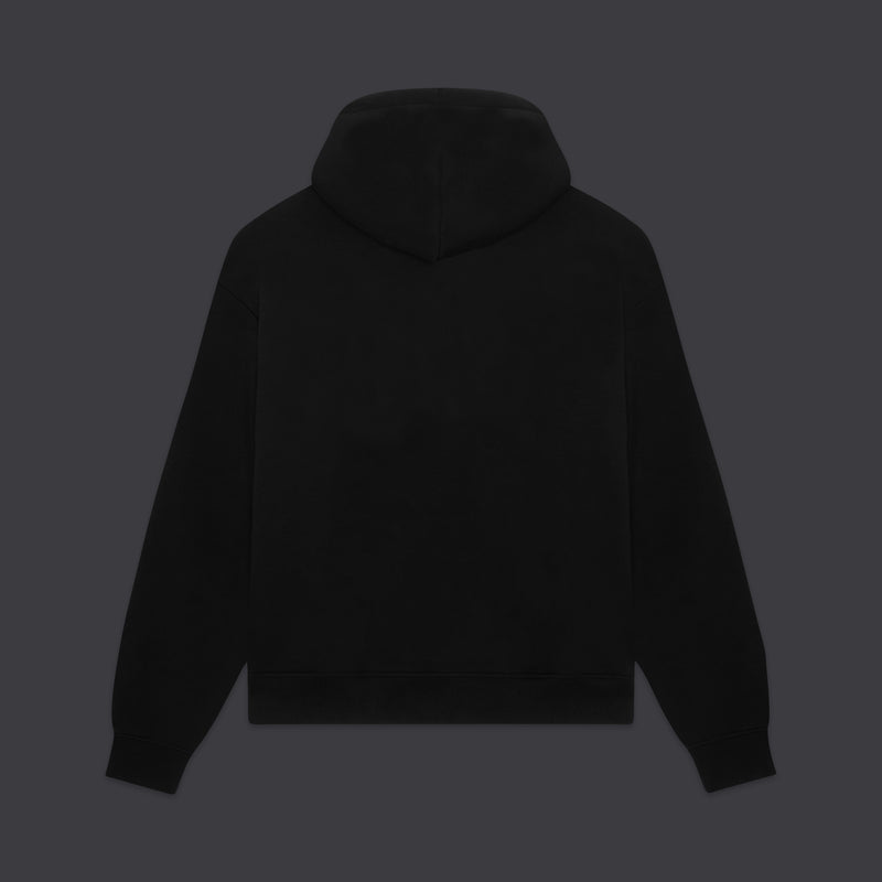 Signature Embroidery Hoodie Black