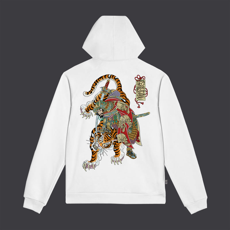 Tiger and Soldier Hoodie White