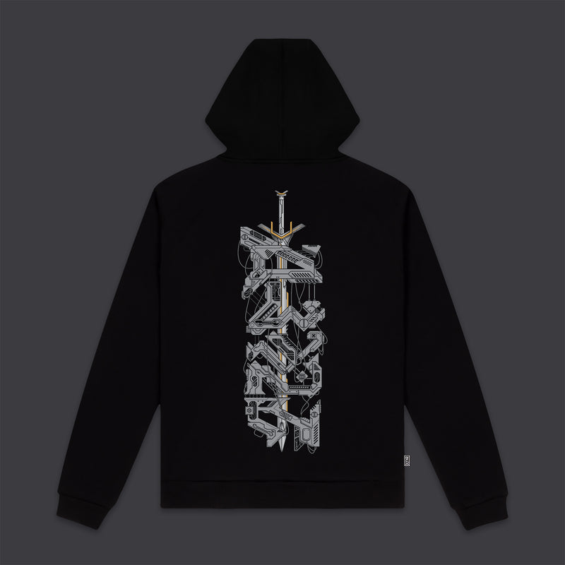 X-Calibur Reflective Hoodie Black