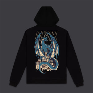 Blue Dragon Hoodie Black