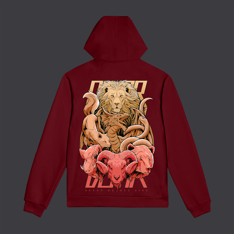 7 Deadly Sins Hoodie Bordeaux