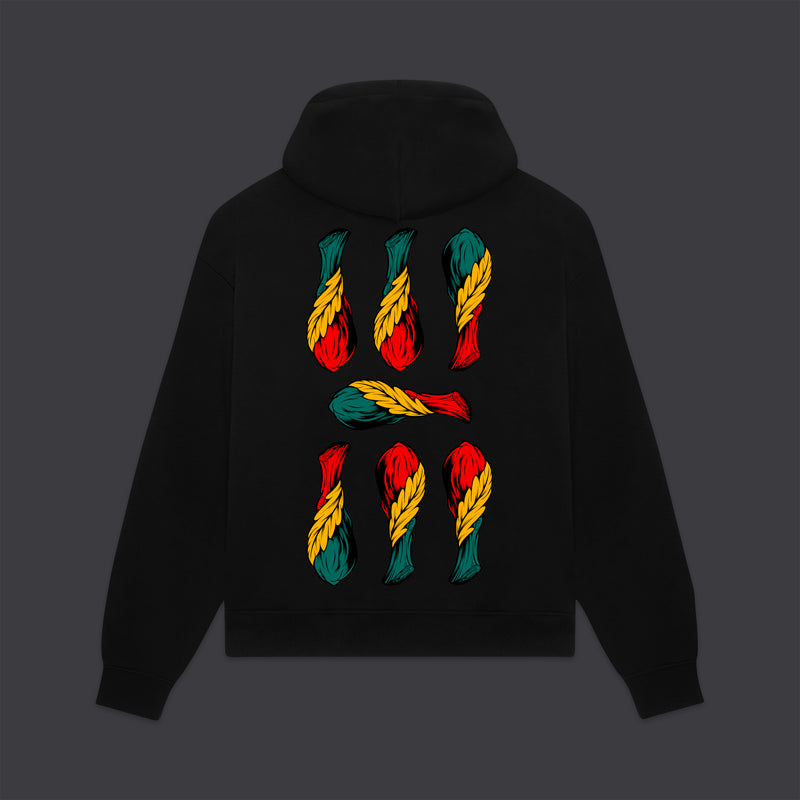 Sette di Bastoni - Napoletane Hoodie Black