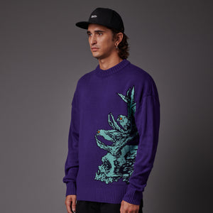 Druid Skull Sweater Purple Dust