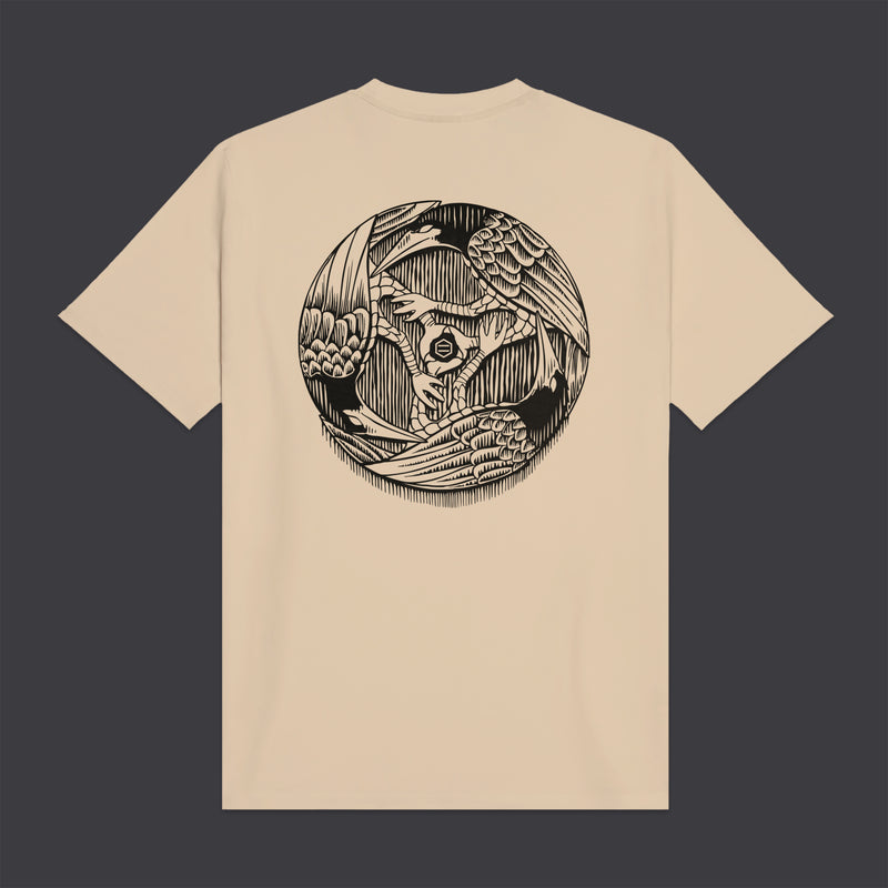 Three Ravens Tee Beige