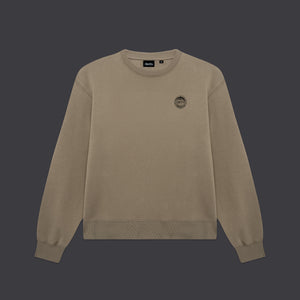 Three Ravens Crewneck Stone Brown